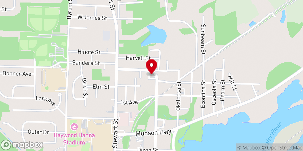 Map showing location of Ferris Hill Church-God In Christ