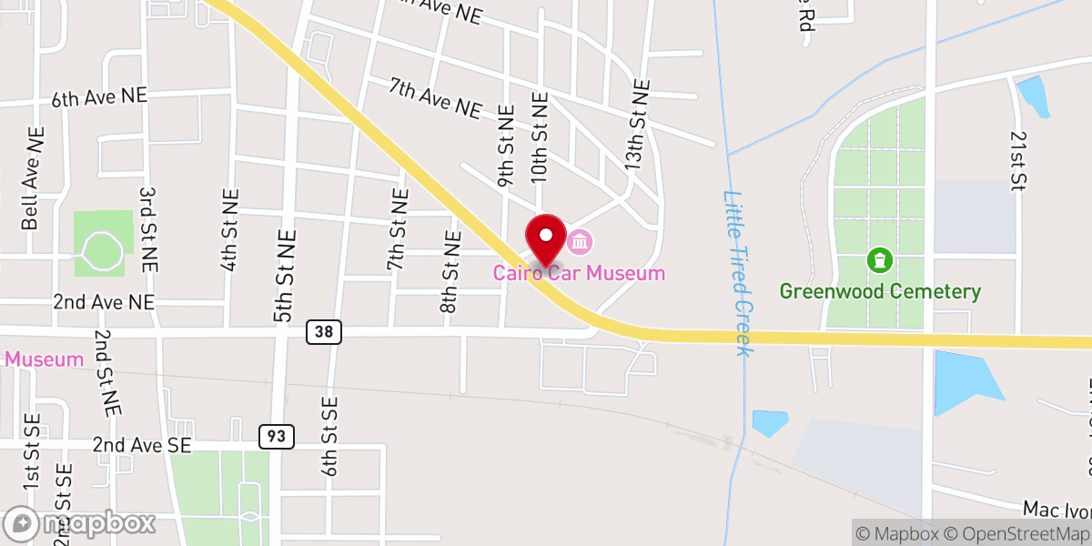 Map showing location of Mr. Chick
