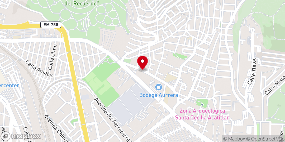 Map showing location of Centro Cristiano Valle