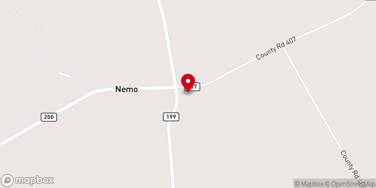 Map showing location of New Prospect Baptist Church