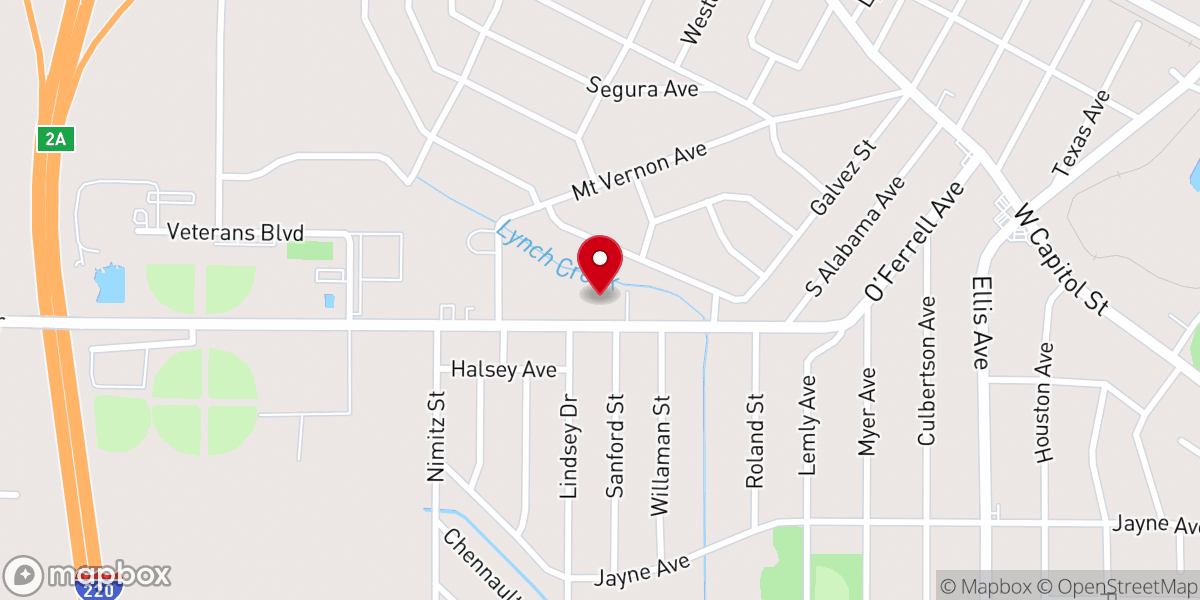 Map showing location of Rosemont M. B. Church