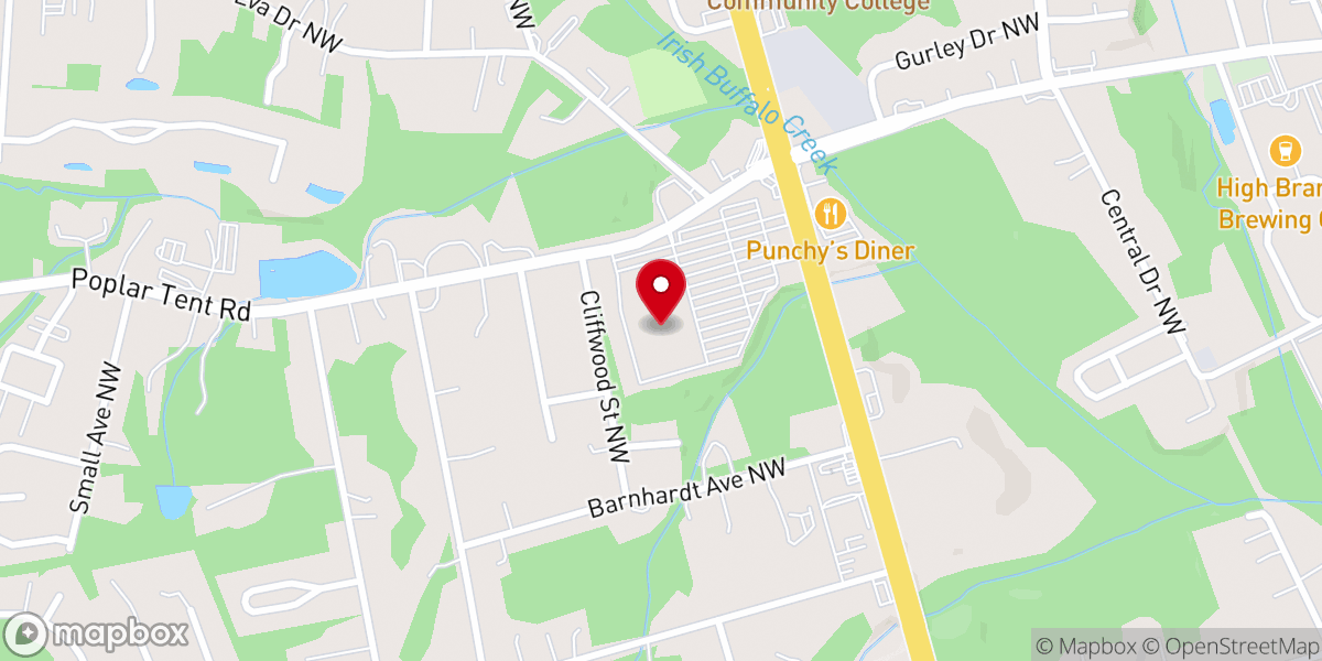 Map showing location of Elevation Church - Concord