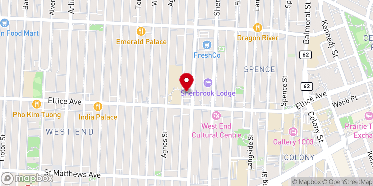Map showing location of City Church