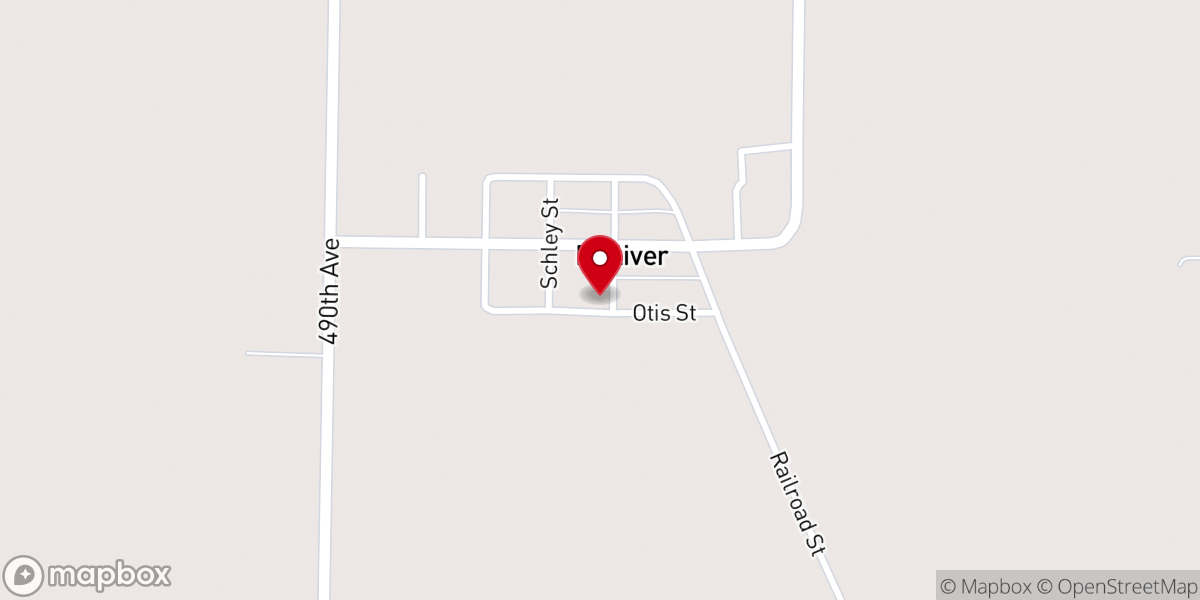 Map showing location of Dolliver United Methodist Church