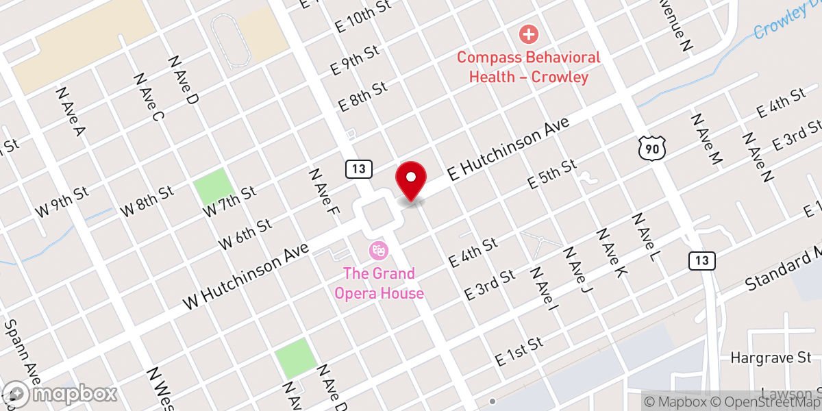 Map showing location of 15th Judicial District Court Public Defender's Office - Acadia Parish