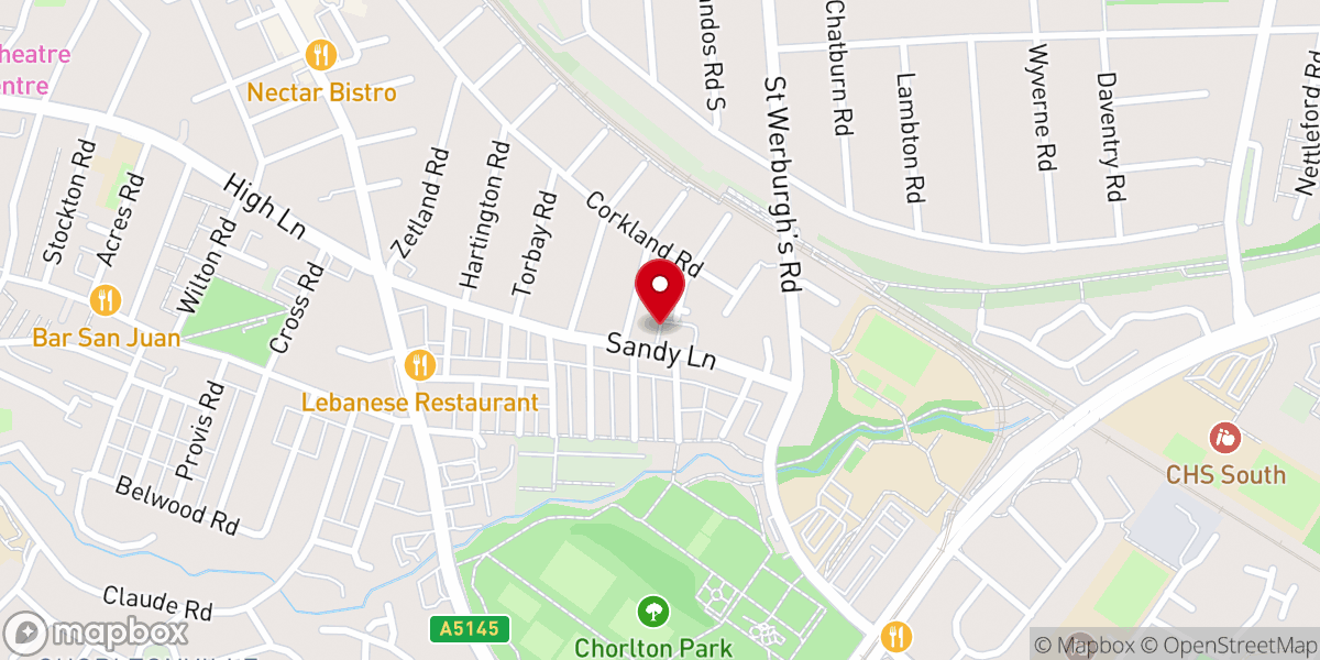 Map showing location of The Church of Pentecost-Manchester