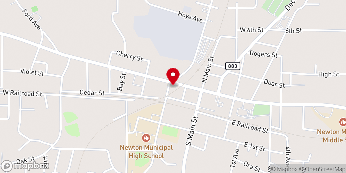 Map showing location of Chicken Basket