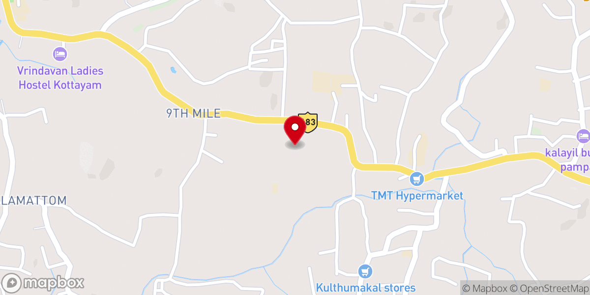 Map showing location of Biblical Baptist Church & Biblical Baptist Bible College