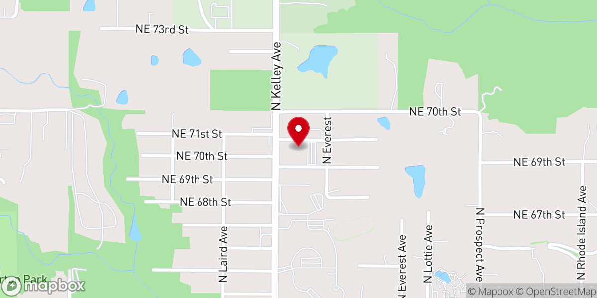 Map showing location of Wildewood Christian Church