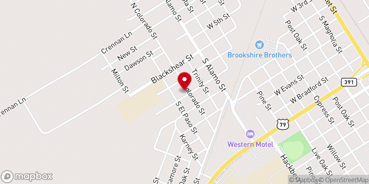 Map showing location of Old Elam Baptist Church