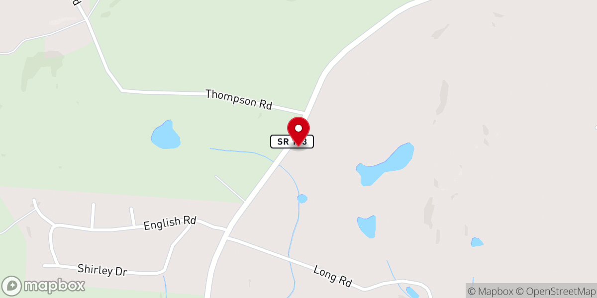 Map showing location of Shady Grove Free Will Baptist