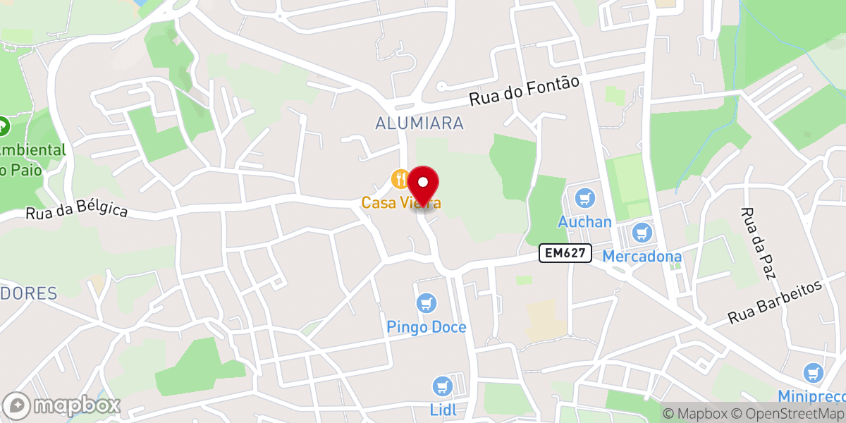 Map showing location of Igreja Evangélica em Alumiara