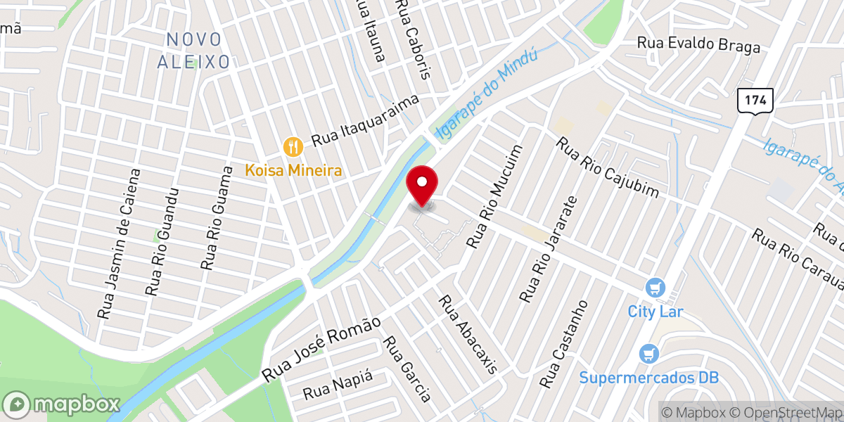 Map showing location of IPCO - Igreja Pentecostal Casa de Oração