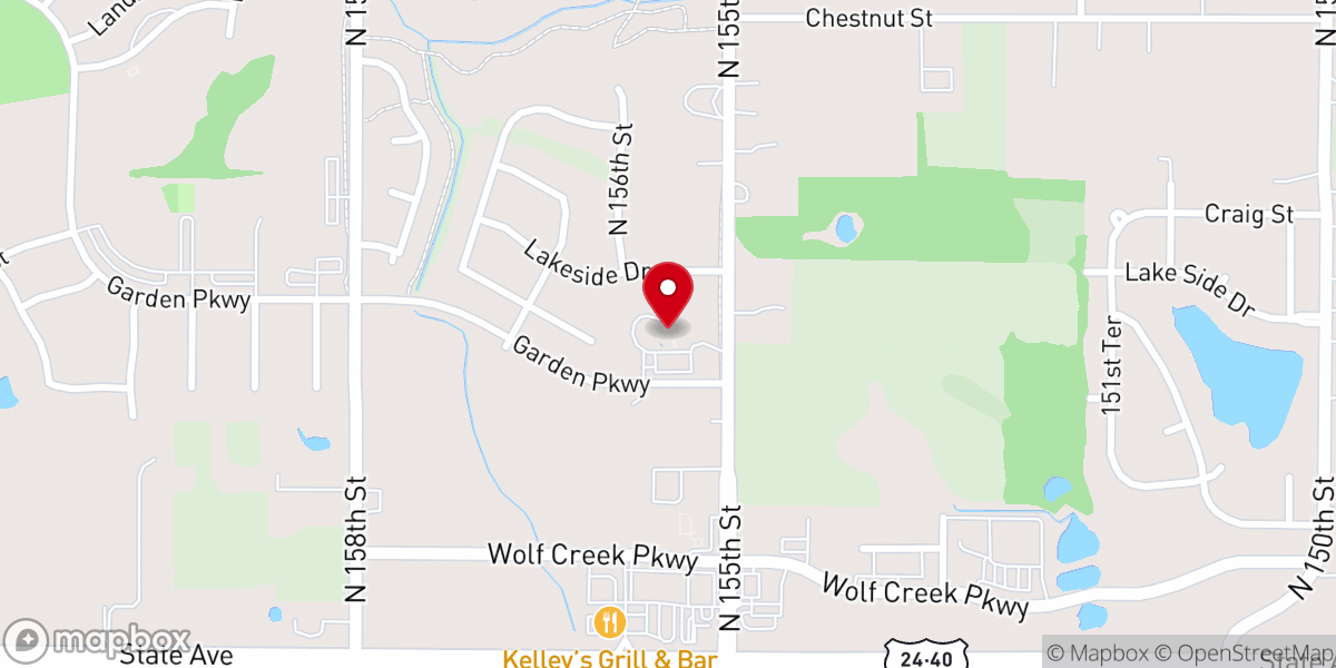 Map showing location of First Baptist Church of Basehor