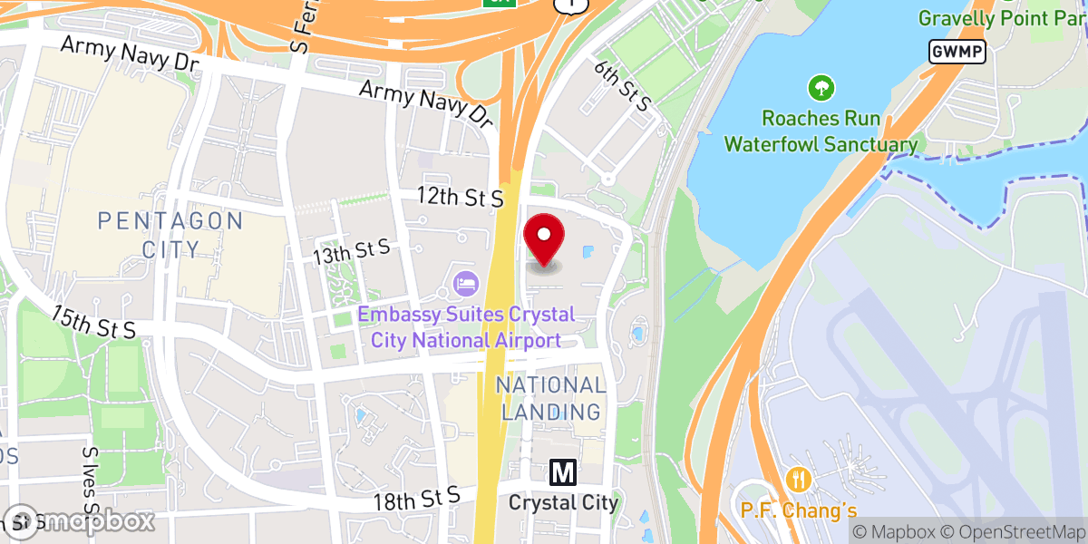Map showing location of Crystal City Pain Management and Massage