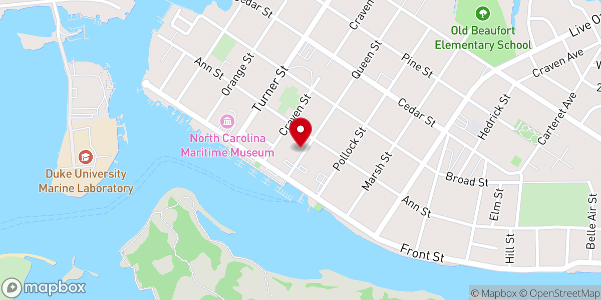 Map showing location of Blue Moon Bistro