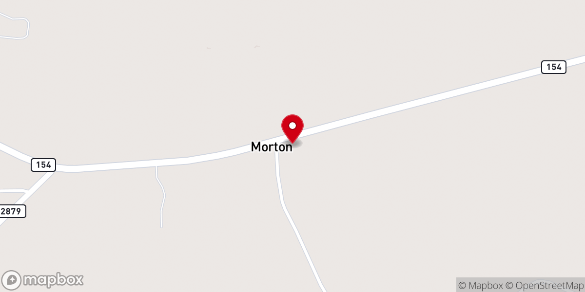 Map showing location of Morton Baptist Church