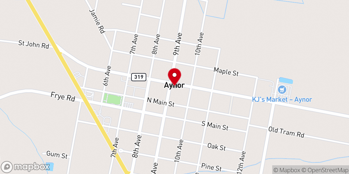 Map showing location of St John Deliverance Temple