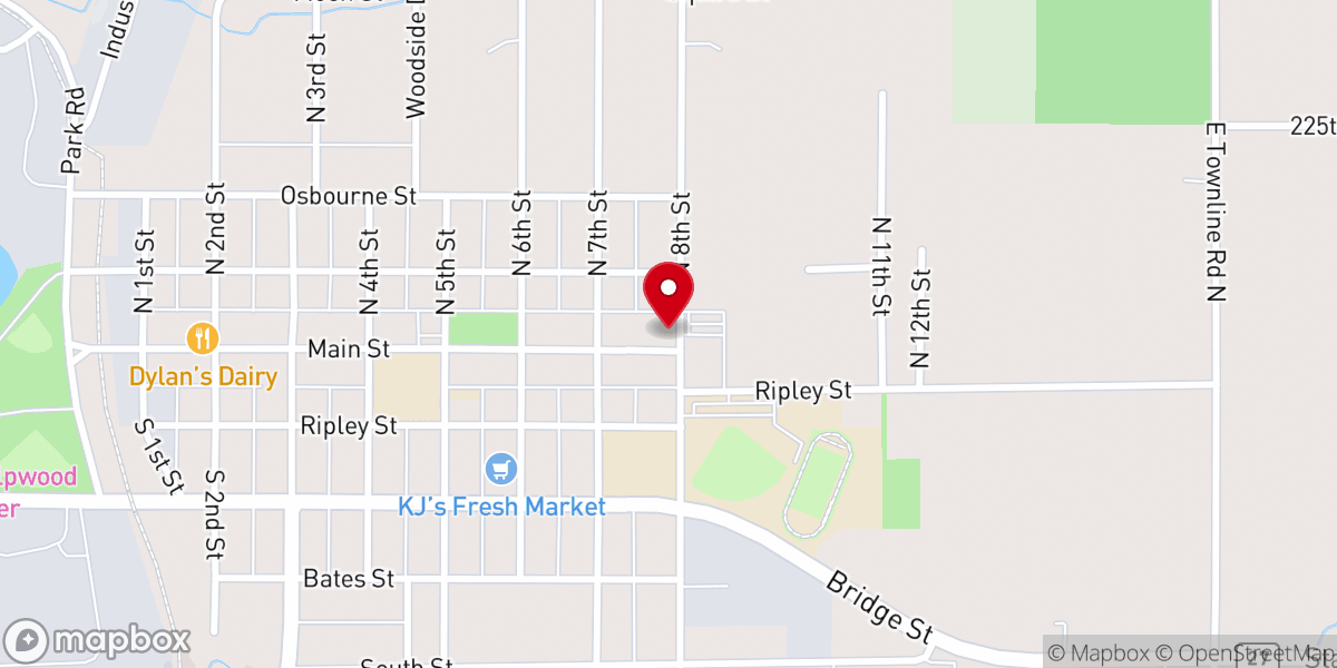 Map showing location of Faith Baptist Church