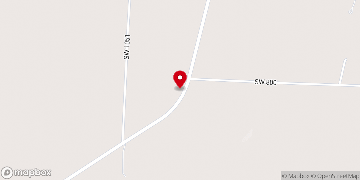 Map showing location of Blue Ridge Church