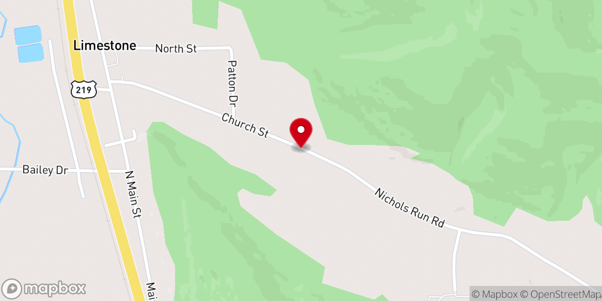 Map showing location of Community Gospel Church