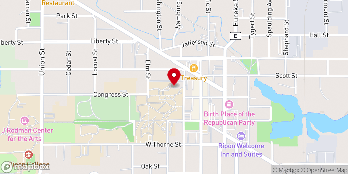 Map showing location of Interfaith Chapel