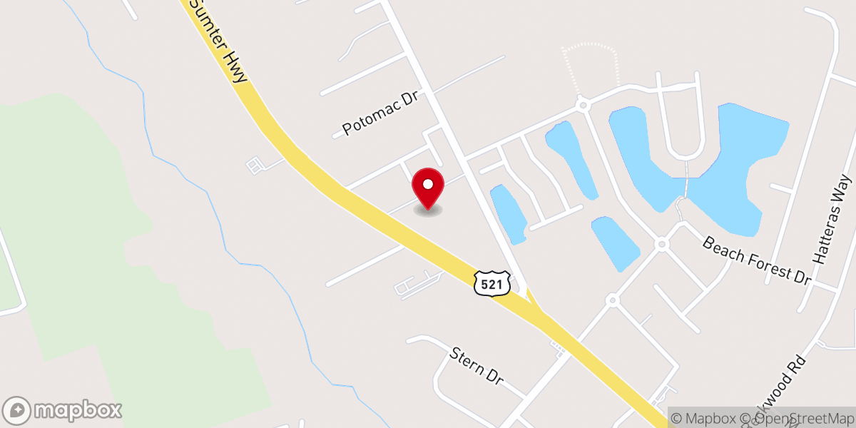 Map showing location of Destiny Praise Center