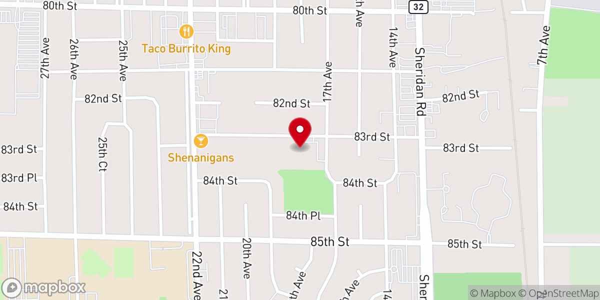 Map showing location of First Presbyterian Church