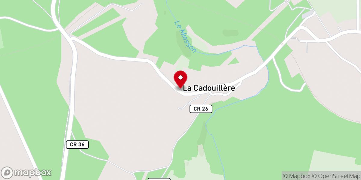 Map showing location of Abbaye Sainte-Croix