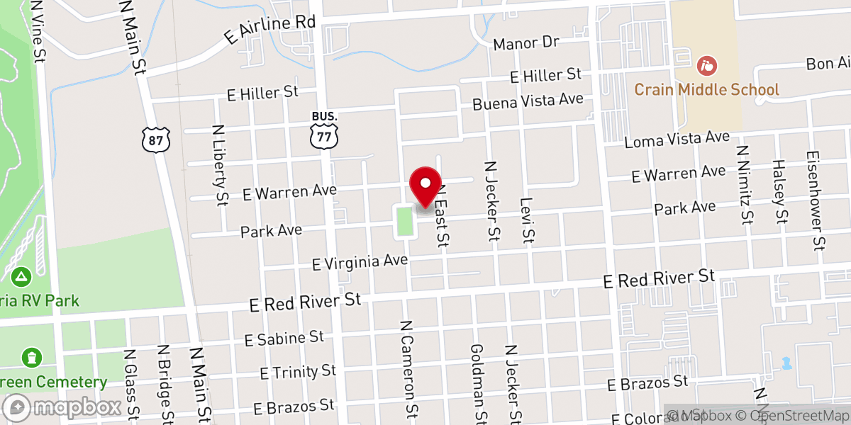 Map showing location of Mt. Nebo Baptist Church