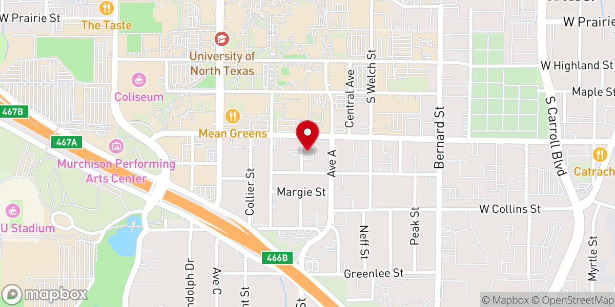Map showing location of Saint John Paul II University Parish