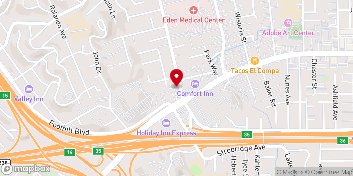 Map showing location of Pilgrim Christian Church