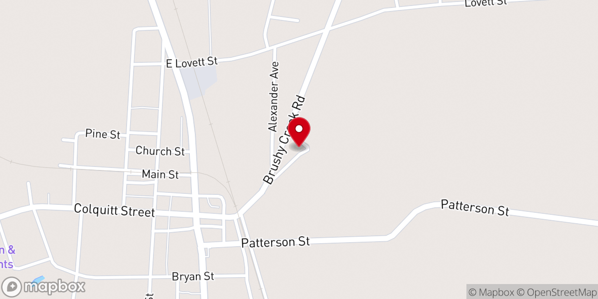Map showing location of Conley Ame Church