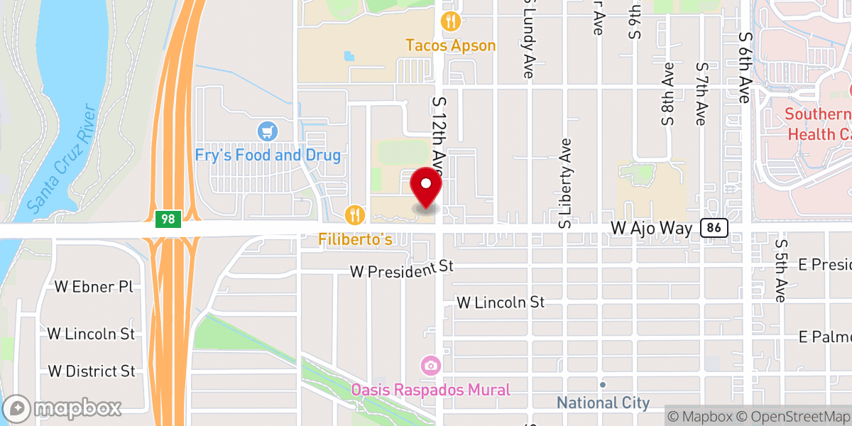 Map showing location of St. John the Evangelist Catholic Church