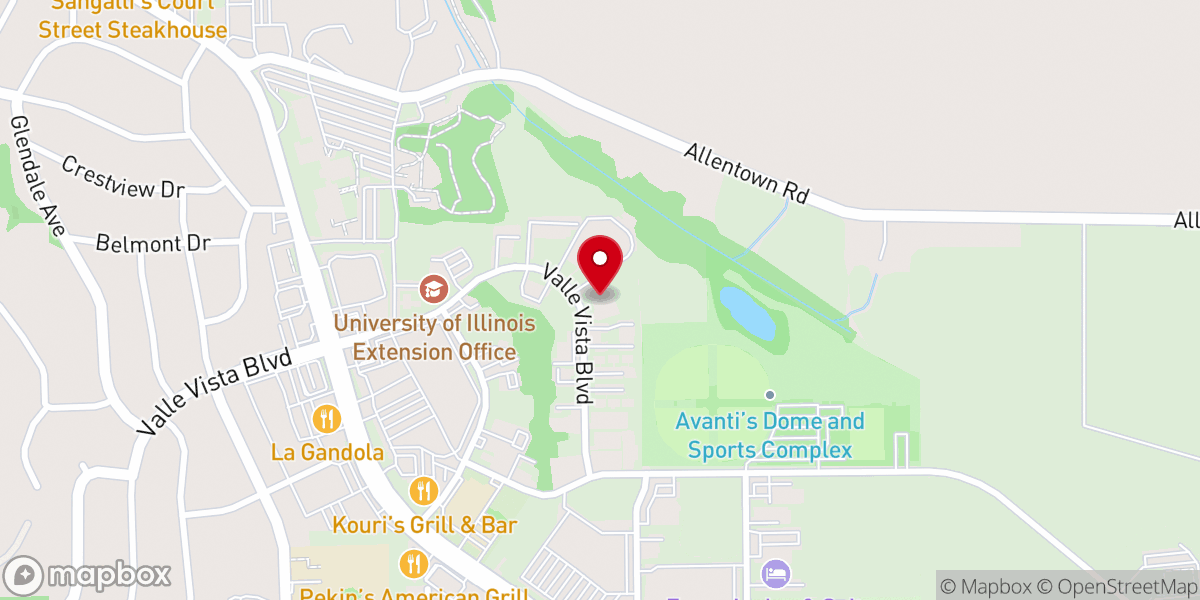 Map showing location of Pekin Church of Christ