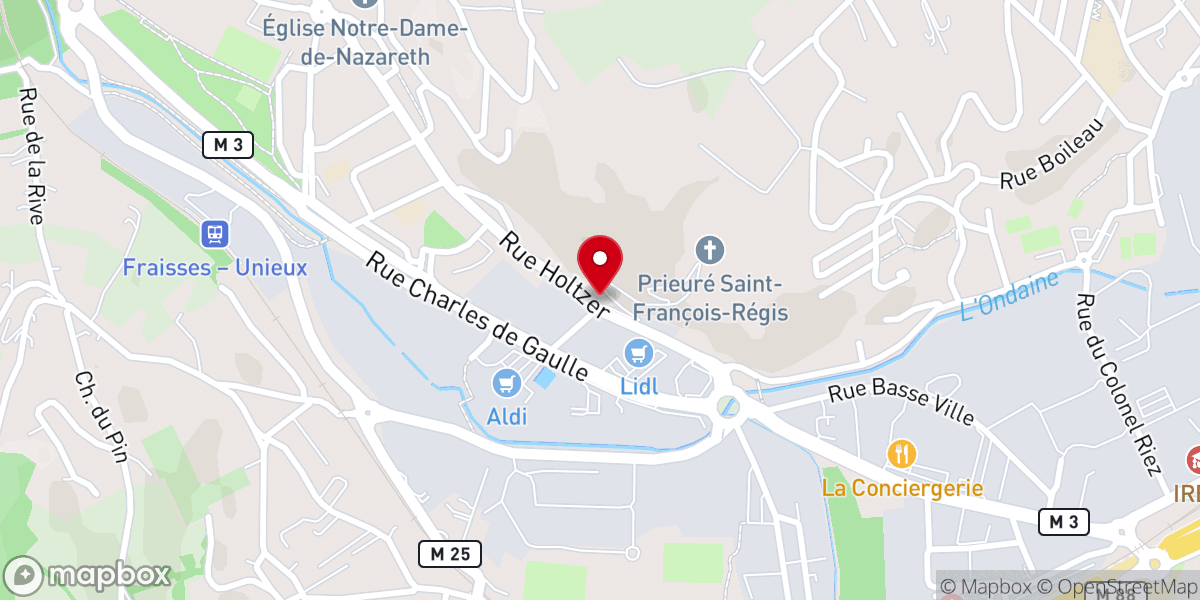 Map showing location of Prieuré Saint François Régis
