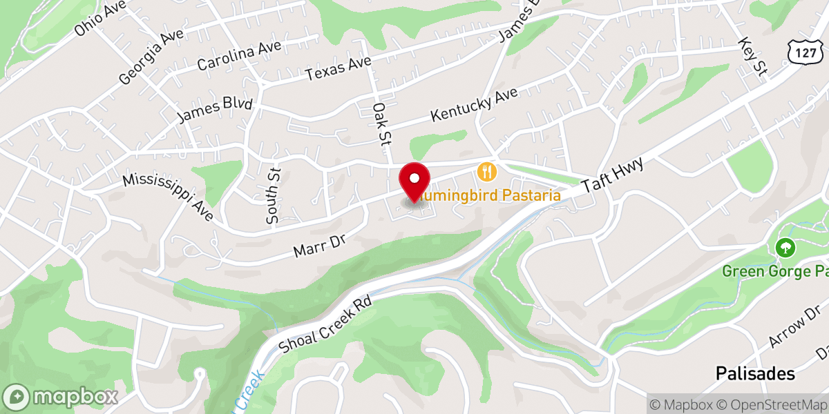 Map showing location of St. Timothy's Episcopal Church