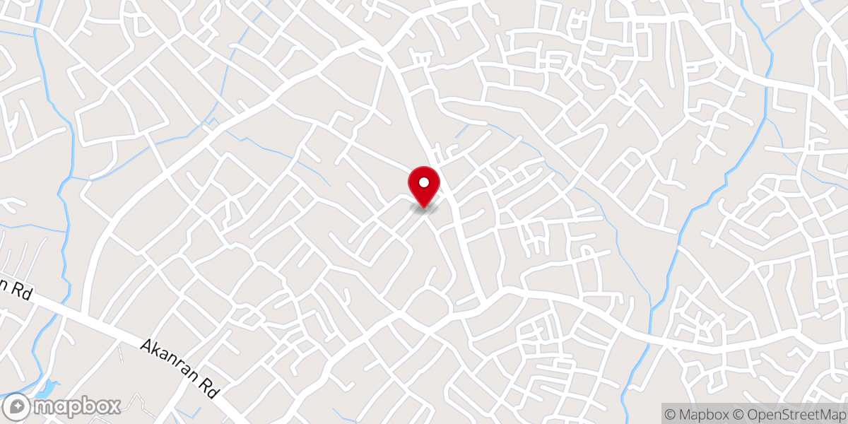 Map showing location of Anu-Oluwa Baptist Church (Sanctuary of Peace)