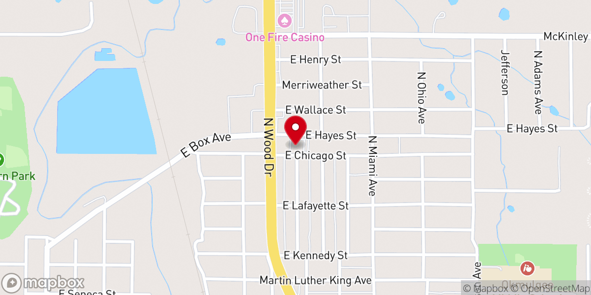 Map showing location of St Matthews Church