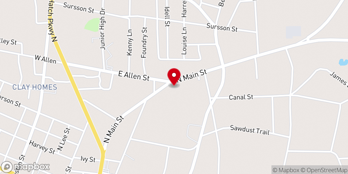 Map showing location of New Jersey Baptist Church Parsonage
