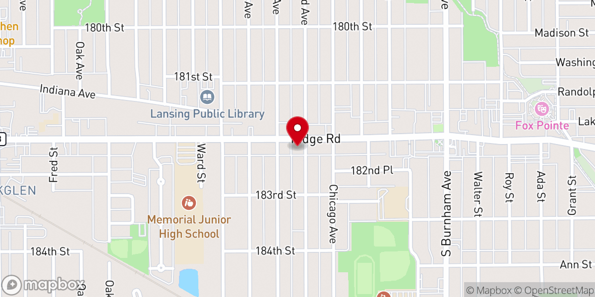Map showing location of First Christian Church-Lansing