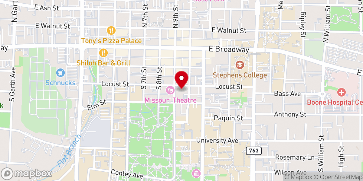 Map showing location of Missouri United Methodist Church
