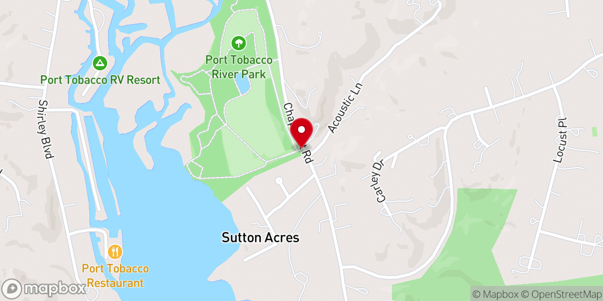 Map showing location of Port Tobacco River Park