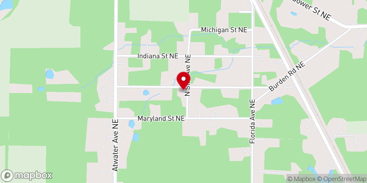 Map showing location of Penn St Freewill Baptist Church