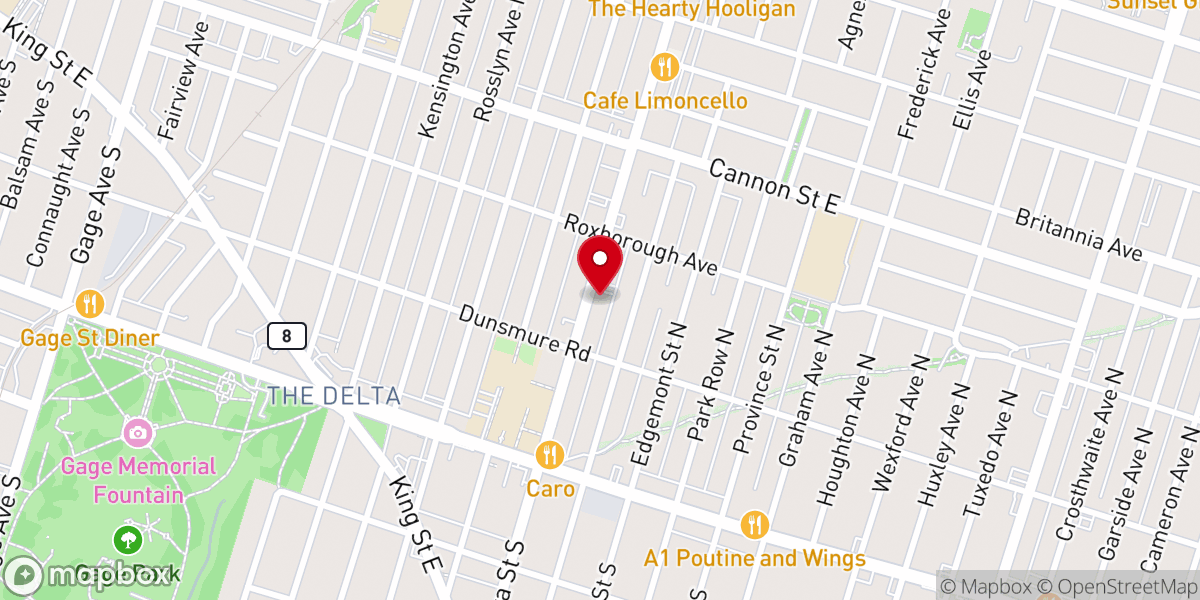 Map showing location of Crown Point Community Church