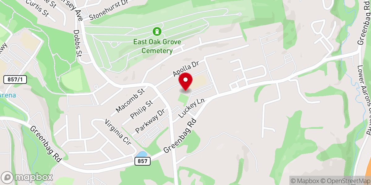 Map showing location of The Church at Morgantown