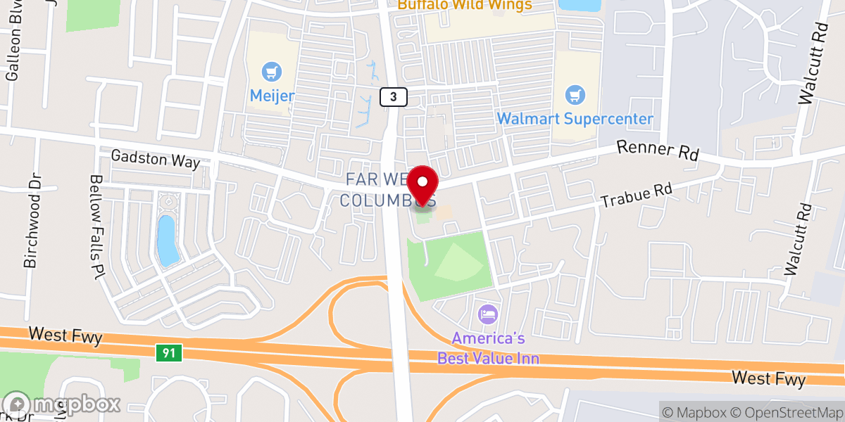 Map showing location of St. James Lutheran Church
