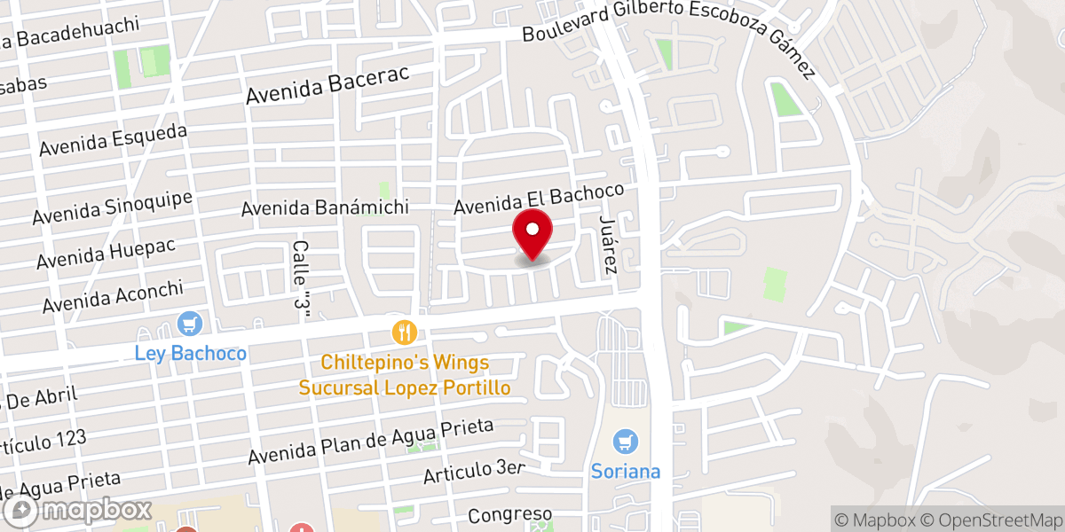Map showing location of Iglesia Sagrados Corazones de Jesús y María