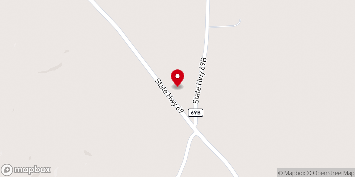 Map showing location of New Bethel Free Will Baptist Church