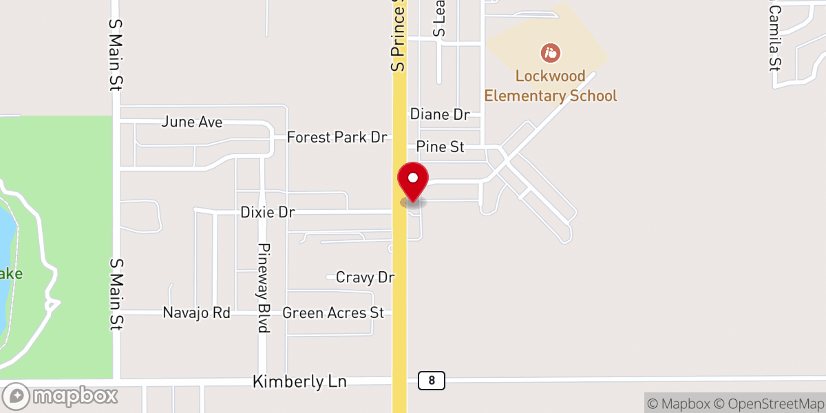 Map showing location of Forrest Heights Baptist Church